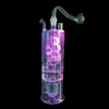 LED lysande båt formad glas hookah rökning rör rök shisha diposable glas rör olja brännare askfångare bong percolater bubbler tobakskål tillbehör