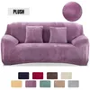 Velvet Plush Zagęszczona sofa Pokrywa Elastyczna Elastyczna Segmentowa Kanapa Pokrywa do salonu Chaise Longue L w kształcie rogu na 201222