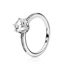 Real 925 Sterling Silver CZ Diamond RING met LOG Originele doos Fit Pandora stijl 18K Gold Wedding Ring Engagement Sieraden voor Vrouwen