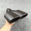 Matte Black Exhaust Pipe Y Model Double-OUT Carbon Fiber +Stainless Steel Car Accessories Muffler Tip TailPipe