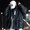 11 BYBB'S DARK PU Parka in pelle con cappuccio Giacca Techwear Giacche imbottite Hip Hop Giacca a vento Harajuku Cappotti streetwear giapponesi 201204