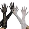 Sun UV Protection Gloves Sexy Floral Print Long Lace Women Mittens Summer Ladies Black Red White1