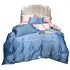 Hochwertige Seiden-Bettbezug-Anzüge, doppelseitig gewaschen, vierteilig, bedruckt, farblich passende LCE-Seiden-Bettbezug-Bettwäsche-Anzüge