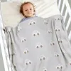 Baby filtar nyfödda swaddling barnvagn säng stickad bomull månatliga toddler filt saker för cobertor infantil wrap barn quilts lj201105