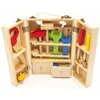 Baby wooden toy kids handle tool box games Learning Educational Wooden Tool Toy Screw assembly garden toys for children boy LJ201007