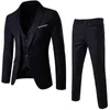 Комплекты костюмов Oeak Men Blazers 3 ПК блейзер -жилеты Busines Cuits Set Set Sold Color негабаритный набор платьев 201106