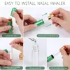 Aluminum Nasal Inhaler For Essential Oils Diffuser Aromatherapy Reusable Empty Tubes And High Quality Cotton Wicks