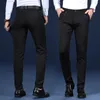 Yeni Erkekler Rahat Pantolon Klasik Stil Siyah Ince İş Elastik Kırışıklık Direnç Sıcak Pantolon Erkek Marka 201217