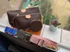 مفضلات إكسسوارات Pochette المصممة الفاخرة حقيبة اليد محفظة Leather L زهرة الكتف كتف الكتف حقيبة Messenger Bag Bage 3 PCS أكياس مزيج