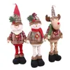 13 Pcs Christmas Ornament Dolls Elk Snowman Santa Claus Standing Doll Xmas Tree Decorations for home Navidad Kids Gift Y201020