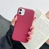 Ultra-cienki kolor kolor Matte Soft TPU Połączenia telefoniczne Silikonowe szorstkie okładki dla iPhone'a 14 13 12 Mini 11 Pro Max XS XR 7 8 6 Plus