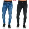 Jeans pour hommes Casual Slim Denim Pantalons Garçons Rousers 2022 Ripped Slim Fit Classique Jeunes Noir et Bleu