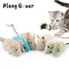 6pcs Lot Mix Pet Catnip Fareler Kediler Oyuncaklar Eğlenceli Peluş Fare Kedi Oyuncak Kitten1243p