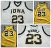 Billig anpassad #23 Roy Marble Iowa College Basketball Jersey Men's All Ed White Yellow Any storlek 2XS-5XL Namn eller nummer gratis frakt