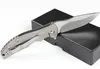 Новый 0606 Шаровой подшипник быстро открытый флиппер складной нож D2 Каменная точка капля лезвия TC4 Tic4 Titanium Renter с кожаной оболочкой