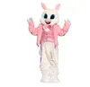 Costume de mascotte de lapin de Pâques de haute qualité Halloween Noël Fantaisie Robe de soirée Costume de personnage de dessin animé Carnaval Unisexe Publicité Props Adultes Outfit