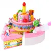 103PCS DIY Pretend Play Cutting Cake Toys Birthday Cake with Music Light Kitchen Food Toys Cocina De Juguete for Girls Gifts LJ201211