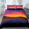 Beautiful Scenic Duvet Cover Sets 3D Flower Tree Waterfall Bedding Set Bed Linen Pillowcases Twin Full Home Textiles 2/3pcs 201021