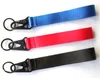 Hot individuell paketbilslogo Motorcykel Sport Brand Silk Screen Print Short Lanyard With Carabiner Hook Key Ring Sports Wrist Strap