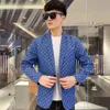 Abito da uomo alla moda Cappotto da festa Blazer slim fit casual Abito con un bottone Abito con stampa floreale 3D Blazer Giacca da uomo 2022