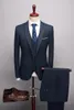 Mens Suits Designers Slim Fit Groom Wedding Suit Senaste Blue Business Suit High Quality 3 -Piece Formal Wear Plussize S4XL 201106