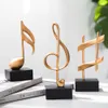 Nordic Music Song Sound Notes Ornaments Home Decoration Accessories Music Symbol Statue Figurines Office Desktop Decorative Gift T200710