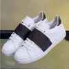 White Spring autumn Casual shoes women 100% leather lace-up sneaker fashion lady designer Running Trainers Letters woman shoe Flat Printed Men gym sneakers size 35-45