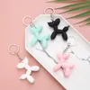 Dessin animé ballon chien porte-clés coloré en caoutchouc souple PVC beaux porte-clés pour femmes chaîne voiture porte-clés sac pendentif bijoux