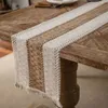 Kitchen Table Runner Dining Room Decoration Hotel Non-slip Dust-proof Rectangle Tablecloth Wedding Desktop Decor With Tassel BH5964 WLY