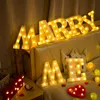 3D LED Night Lamp 26 Letters White LEDs Nights Lights Marquee Sign Alphabet Lamps For Birthday Wedding Party Bedroom Wall Hanging Decor S025M