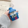 3D Cute FIJI Water Drink Case For AirPods 1 2 Pro Headphone Protection Cover for Apple Bluetooth Earphones Full Body Cases Silicone TPU