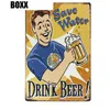 2021 Funny Save Water Drink Beer Vintage Tin Signs Retro Advertising Tin Plate House Cafe Bar Restaurant Club Shop Poster Dec1258056