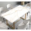 Il tavolo da pranzo in pvc con struttura in marmo rettangolare copre le tovaglie natalizie impermeabili antiscottatura antiscottatura per la casa 201007