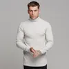 MuscleGuys New Spring High Neck Sweater Warm Men Moda Marca Turtleneck Menses Meninas Slim Fit Men Knitwear Male 201203