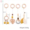 Morsi / set giocattoli per bambini in legno 0-12 mesi gioco palestra sonagli musica bambino mobile letto campana giocattoli educativi per bambino massaggiagengive LJ201124