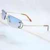 2024 Top -Designer 10% Rabatt auf Luxusdesignerin New Männer und Frauen Sonnenbrille 20% Rabatt Metal Männer Brillen Frauen Frames Big Gold Glass Rahmen für Männer mit Rande ohne Sonnenbrille