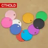 100pcs round anti-lost tag الألومنيوم علامات معرف فارغة علامات قلادة رقم لوحة الاسم أليف ملحقات الكلب المحفورة Q11222984