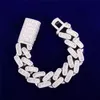 Alta qualità 20mm 16/18/20/22/24/28 pollici Rame placcato oro Bling CZ Catene cubane Collana Bracciale per uomo Collana punk