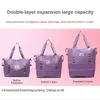 Justerbar vattentät sport Fitness Bag Gym Yoga Big Travel Duffle Handväska för kvinnor helgen resande väska 202211Eual