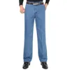 Прибытие растяжки для мужчин весна осень мужской случайный высококачественный ватный хлопковой джинсовый брюк темно -синие мешковатые брюки 201128