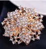 Mode Diamant Brosche Kristall Blumen Broschen Pins Boutonniere Stick Corsagen Schal Clips Hochzeit Brosche Modeschmuck wird und sandig