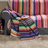 Boho flaga stolika w stylu etnicznym koc plażowy ręcznik w stylu meksykański koce piknikowe koc ręcznie robione w paski bręki w dywan 201111