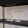 Scaffale di stoccaggio dorato in metallo nordico con base in marmo Chic Ins Gioielli moderni Anello Collana Orecchini Espositore Supporto per scrivania Decorazione Y200429
