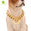 Collier de dressage en acier inoxydable pour chien, chaîne de starter pour Cool Large S Pitbull Doberman Bulldog LJ201109