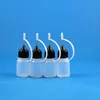 100 Sets/Lot 5ml 1/6 OZ Plastic Dropper Bottles With Metal Needle Caps & Rubber Safe Tips LDPE Liquid Juice OiL Flux Soldering 5 mL