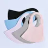 미국 재고 사진 얼굴 마스크 얼음 실크 디자이너 성인 / 어린이 보호 커버 방진 재사용 가능한 빨 수있는 검은 마스 셔닝