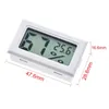 Noir/Blanc FY-11 Mini Numérique LCD Environnement Thermomètre Hygromètre Humidité Température Compteur dans la Chambre Réfrigérateur Glacière WB3208