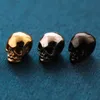 Cool Design Mens DIY Handmade Bransoletka Biżuteria Urok 12 * 8mm Złoto / Silver / Black Plated Stainless Steel Loose Skull Bead Charms