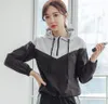 Women's Sports Coat Long-Sleeved Jacket Quick-Drying Breathable Fashion Stitching Sports Fitness clothes Running Sportswear