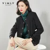 Moda Vimly Mulheres Casaco de lã Casual Único Breasted Curto Casacos Curtos Vintage Manchas de Lã Vintage Feminino Outerwear 30161 201218